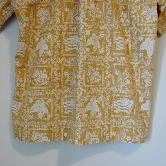 Vintage 90s Reyn Spooner Hawaiian Shirt Lahaina Soft Orange Floral Medium - Picture 11 of 12